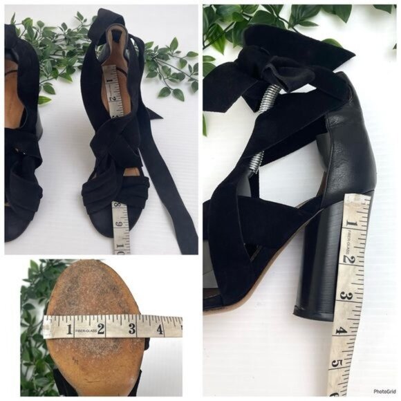 Isabel Marant Amelia suede and leather black heeled sandals 6.5 - Picture 6 of 10